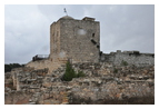 Башня византийской крепости крупным планом