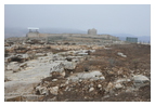 Вид на византийскую крепость на вершине горы Гаризим с юга