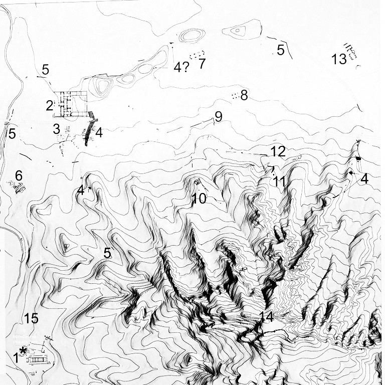 План рельефной местности Сардиса