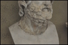 Бюст мужчины. 1-я пол. II в. до Р.Х. Рим, Музей Киарамонти. Инв. 1270. Голова на современном бюсте считалась раньше изображением Посейдона, но, скорее всего, она является ранней имперской копией изображения греческого философа.