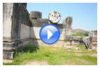Видео: Вход в храм Артемиды и Зевса. Колоннада римского периода при входе в храм