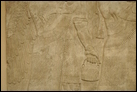 Официальные сцены (см. также след. фото). Нимруд, ок. 865-860 гг. до Р.Х. Британский музей. WA 124567-9. Группа панелей показывает череду различных сюжетов, расположенных вдоль длинной стены. В данной сцене царь изображен как завоеватель с луком и стрелами и окружен духами-хранителями.