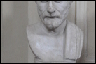 Демосфен (384-322 г. до Р.Х.). 1-я пол. II в. по Р.Х. Рим, Музей Киарамонти. Инв. 1555. Этот бюст является копией посмертного изображения известного оратора, сделанного Полиевктом по заказу г. Афины ок. 280 г.