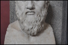 Бюст Платона (между 429 и 427-347 до Р.Х.). Сер. I в. по Р.Х. Рим, Музей Пио Климентино. Инв. 305.